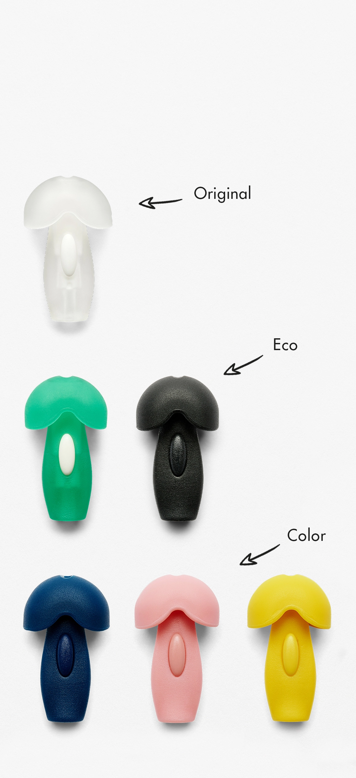 Happy Ears eco-friendly earplugs made of ocean plastics.